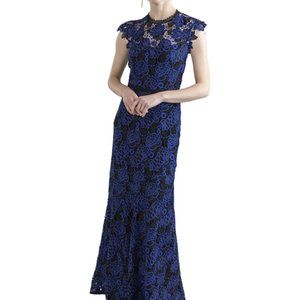 Shoshanna Sz 2 Blue Lace Midnight Gown